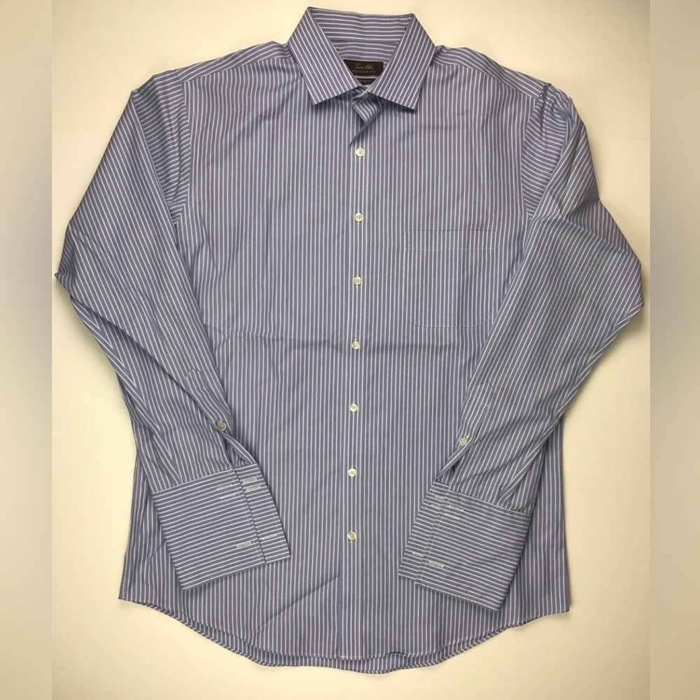 Tasso Elba Dress Shirt Long Sleeves Sz L pre owned good condition Cotton